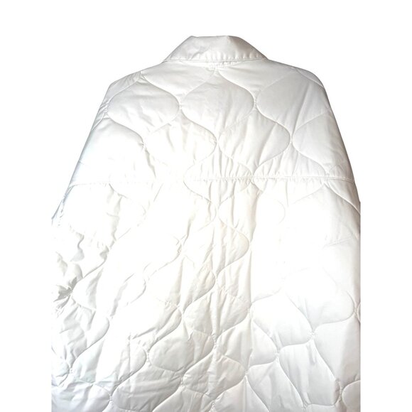 NWT Nike XL White Quilted Oversized Fit Jacket Knee Length - Picture 10 of 15